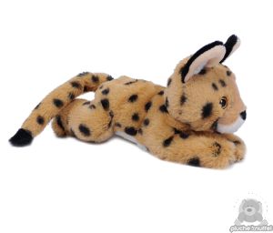 Liggende pluche Serval 28 cm