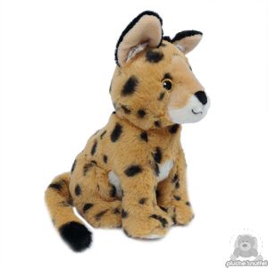 Zittende pluche Serval 21 cm